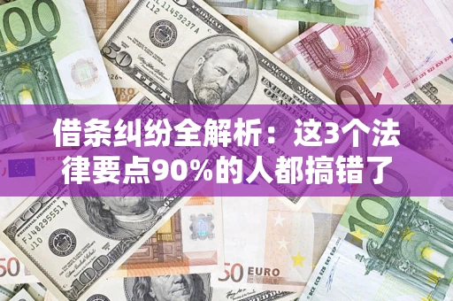 北京借条纠纷全解析：这3个法律要点90%的人都搞错了