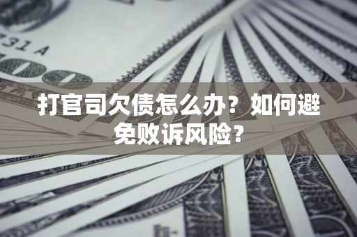 北京打官司欠债怎么办？如何避免败诉风险？