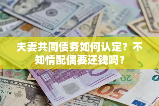 北京夫妻共同债务如何认定？不知情配偶要还钱吗？