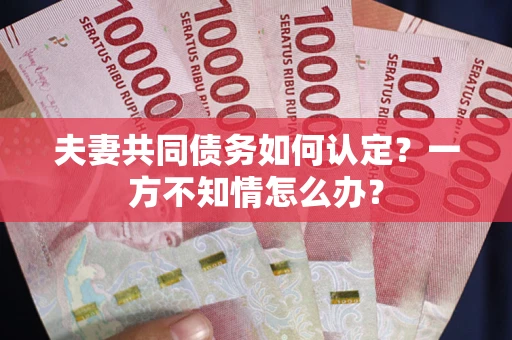 北京夫妻共同债务如何认定？一方不知情怎么办？