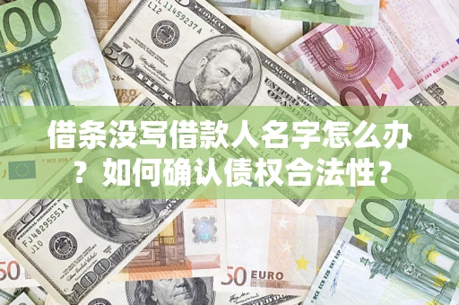 北京借条没写借款人名字怎么办？如何确认债权合法性？